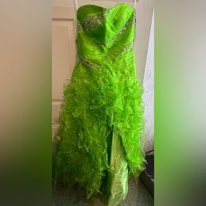 Lime green prom dress
